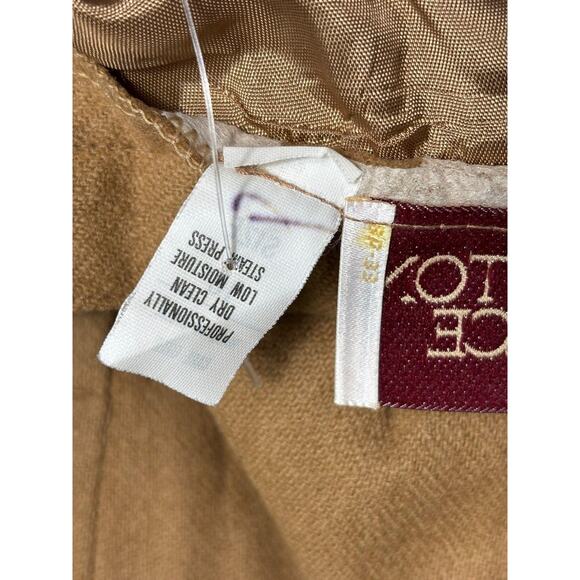 Bretton Place Skirt Womens 16 Camel Tan 100% Wool Lined Midi Pencil Made in USA - Picture 4 of 8